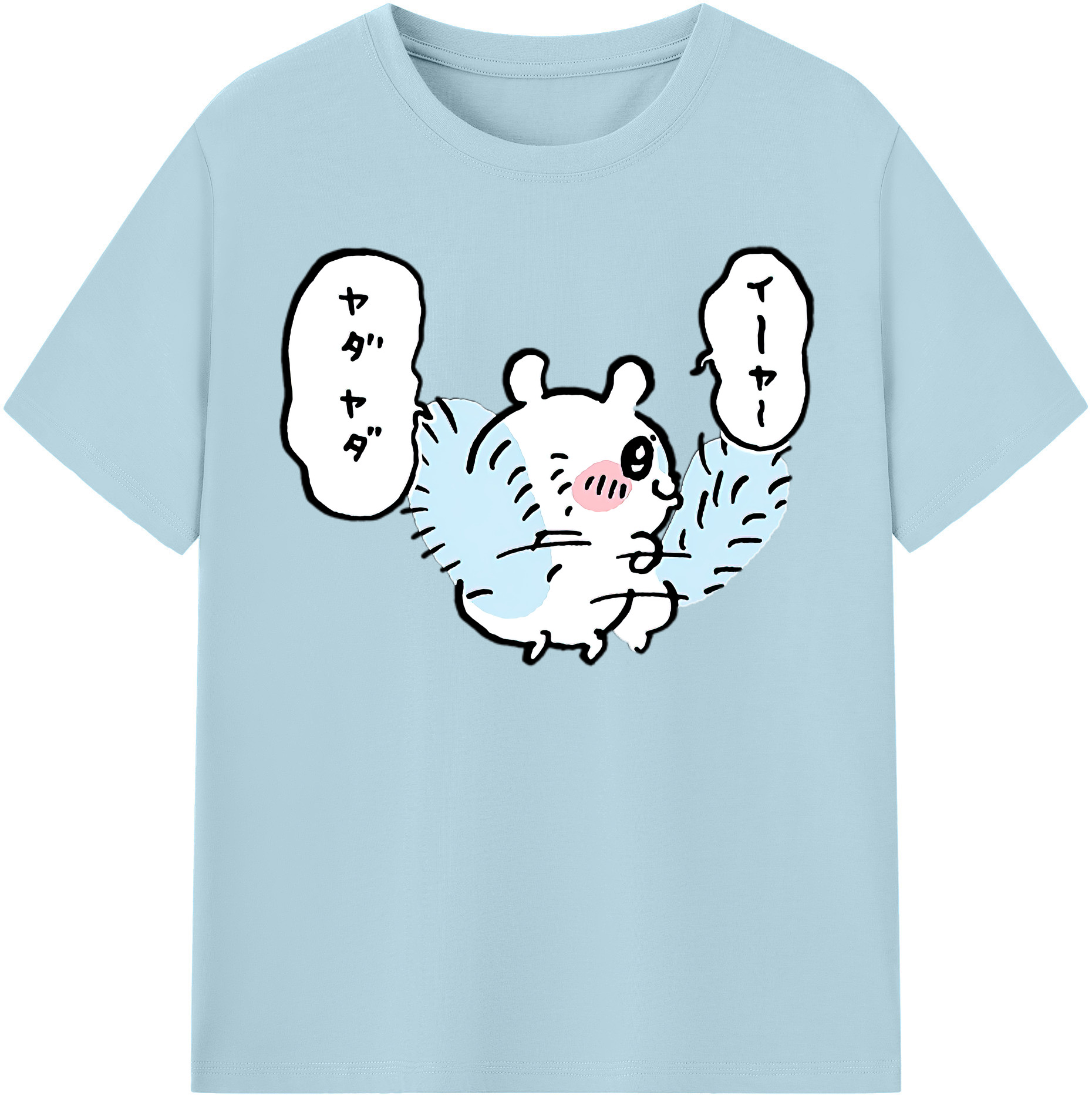 （画像用） ちいかわ モモンガ Chii-kawa Momonga 綿100％半袖Tシャツ（フロントプリント）